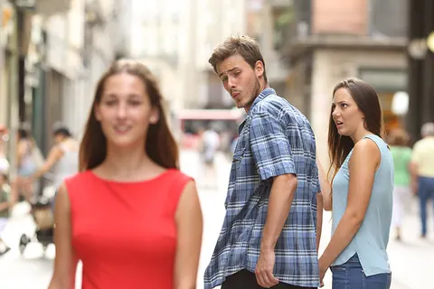 Distracted boyfriend meme