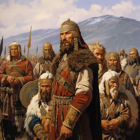 Прабългарите от VII век, версия на MidJourney