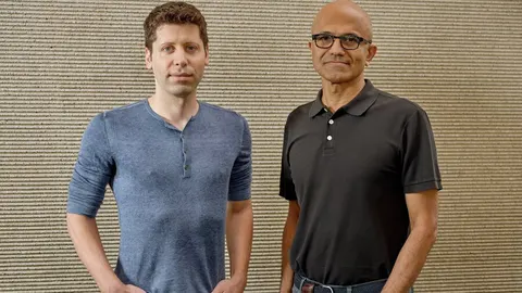 Sam Altman and Satya Nadella