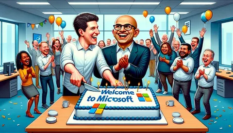 Sam Altman and Satya Nadella