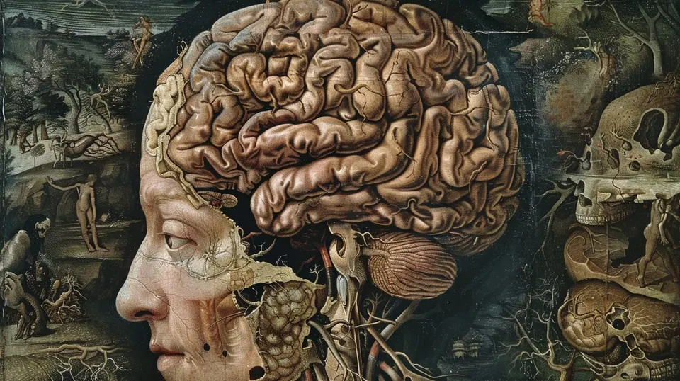 The human brain according to Midjourney