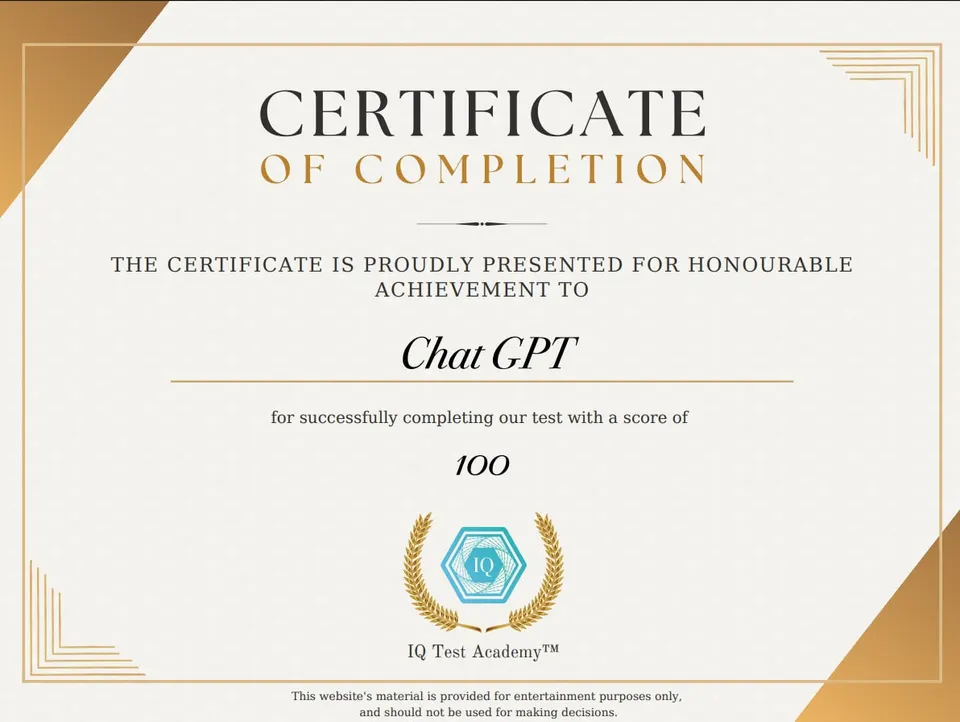 Колко е IQ-то на ChatGPT?