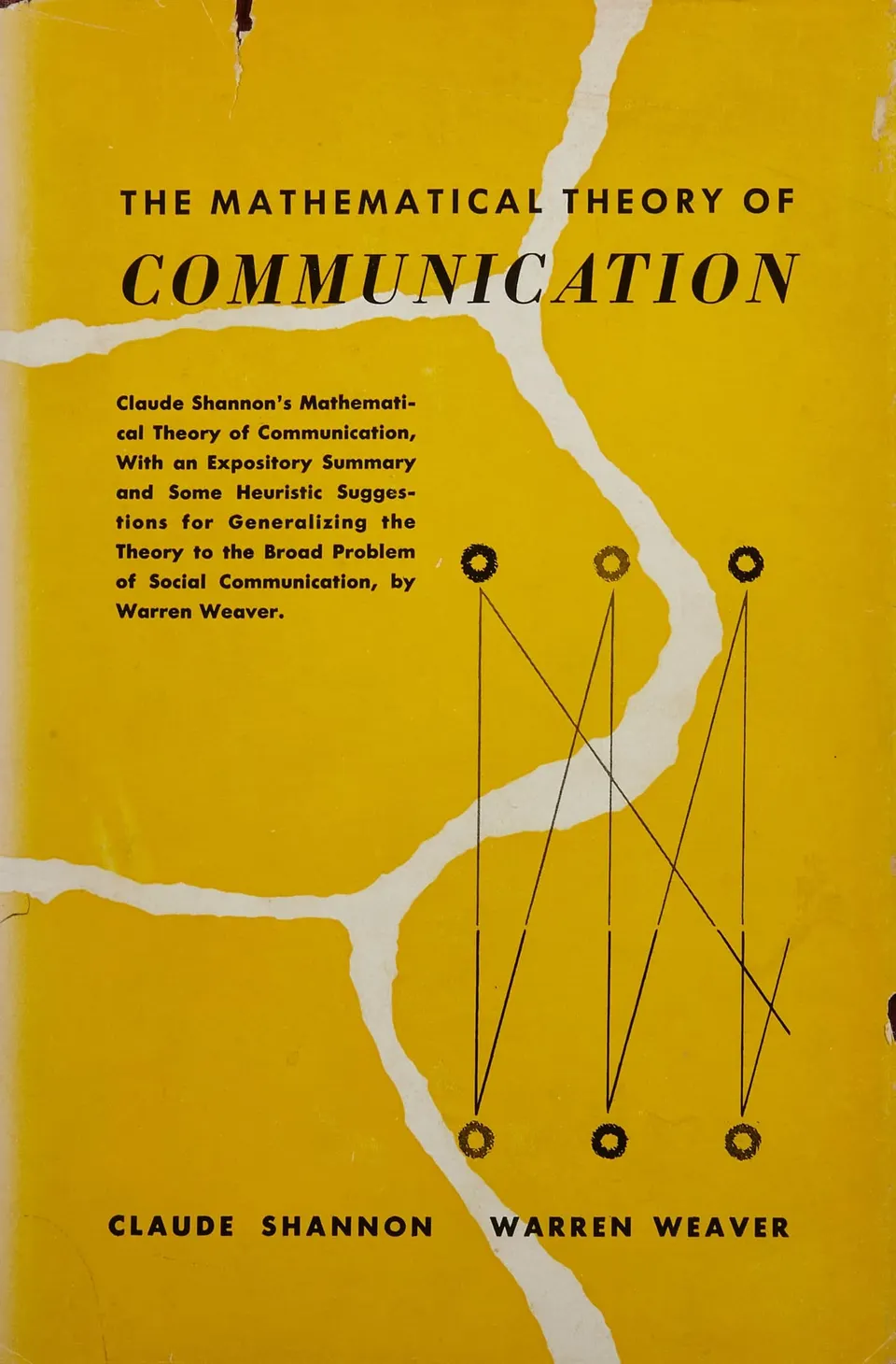 Обложката на книгата „Математическата теория на комуникацията“, 1949 г.